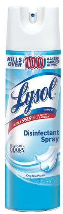 Lysol desinfectante en aerosol 538g cris linen 19oz